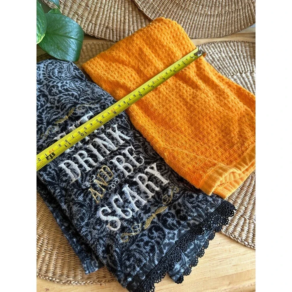 Eat Drink & Be Scary kitchen towels